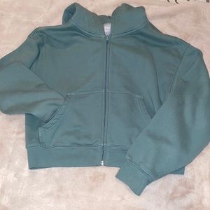 Aritzia TNA Cozyaf boyfriend boxy zip up hoodie
